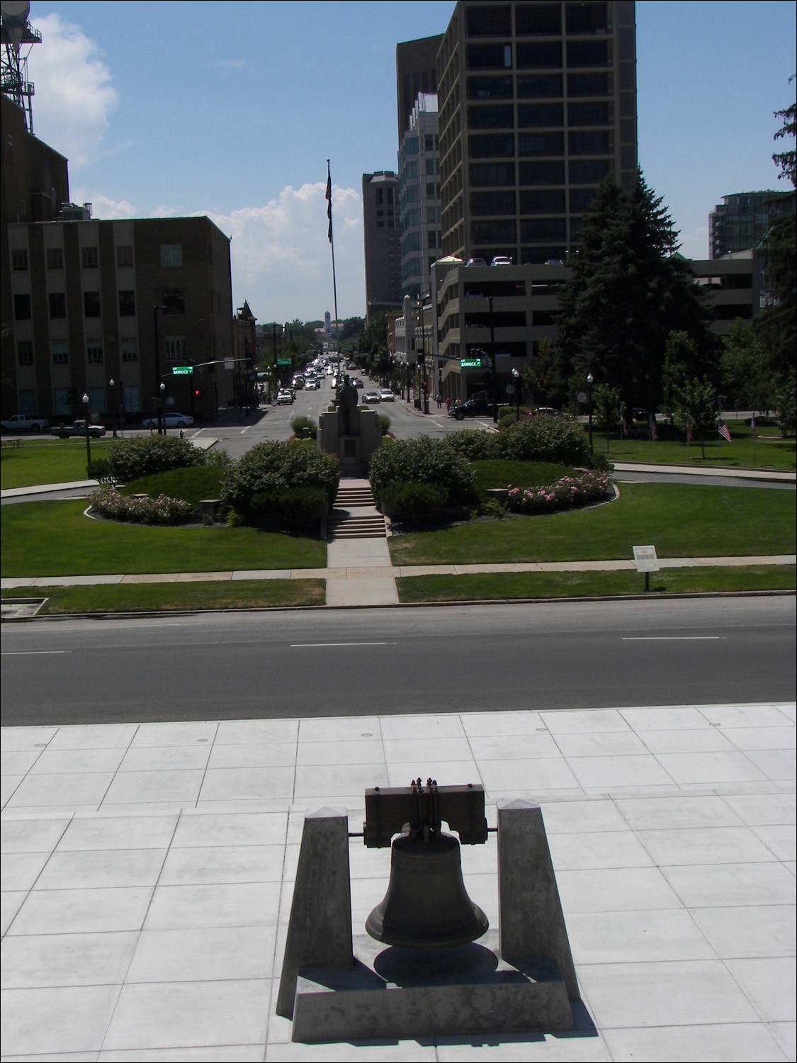 View from Idaho state capitol steps